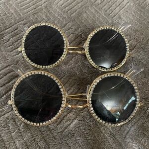 Rhinestone edge sunglasses